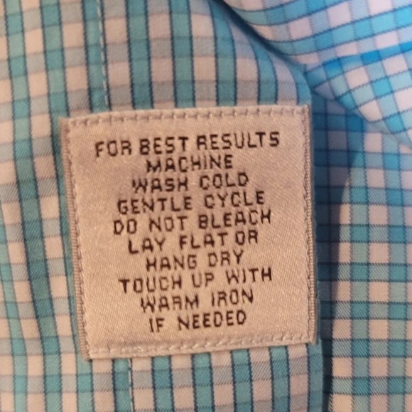Peter Millar sz M Long Sleeve Seaside wash teal blue Summer, golf, plaid shirt - Picture 2 of 4